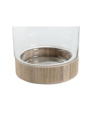 Vaso Home ESPRIT Trasparente Naturale Legno Cristallo 21 x 21 x 42 cm Vaso Home ESPRIT Trasparente Naturale Legno Cristallo 21 x 21 x 42 cm