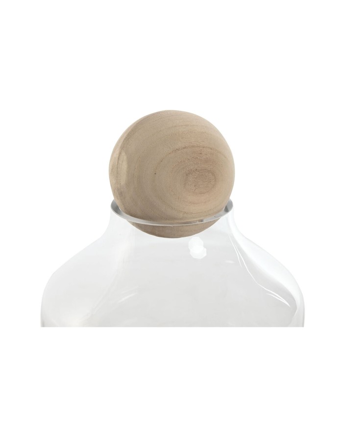 Vaso Home ESPRIT Trasparente Naturale Legno Cristallo 18 x 18 x 24 cm Vaso Home ESPRIT Trasparente Naturale Legno Cristallo 18 x 18 x 24 cm