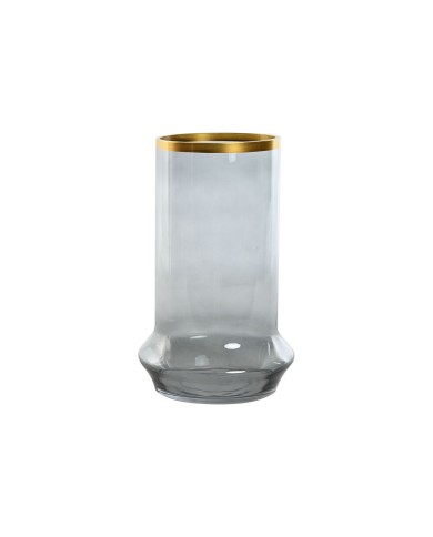 Portacandele Home ESPRIT Azzurro Dorato Cristallo 17 x 17 x 28 cm