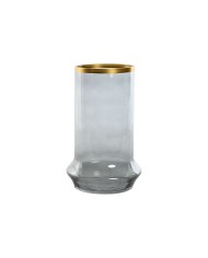 Portacandele Home ESPRIT Azzurro Dorato Cristallo 21 x 21 x 35 cm Portacandele Home ESPRIT Azzurro Dorato Cristallo 21 x 21 x 35 cm