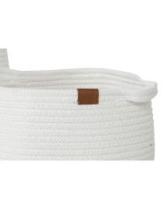 Set di Cestini Home ESPRIT Bianco Moderno 34 x 34 x 34 cm (3 Pezzi)