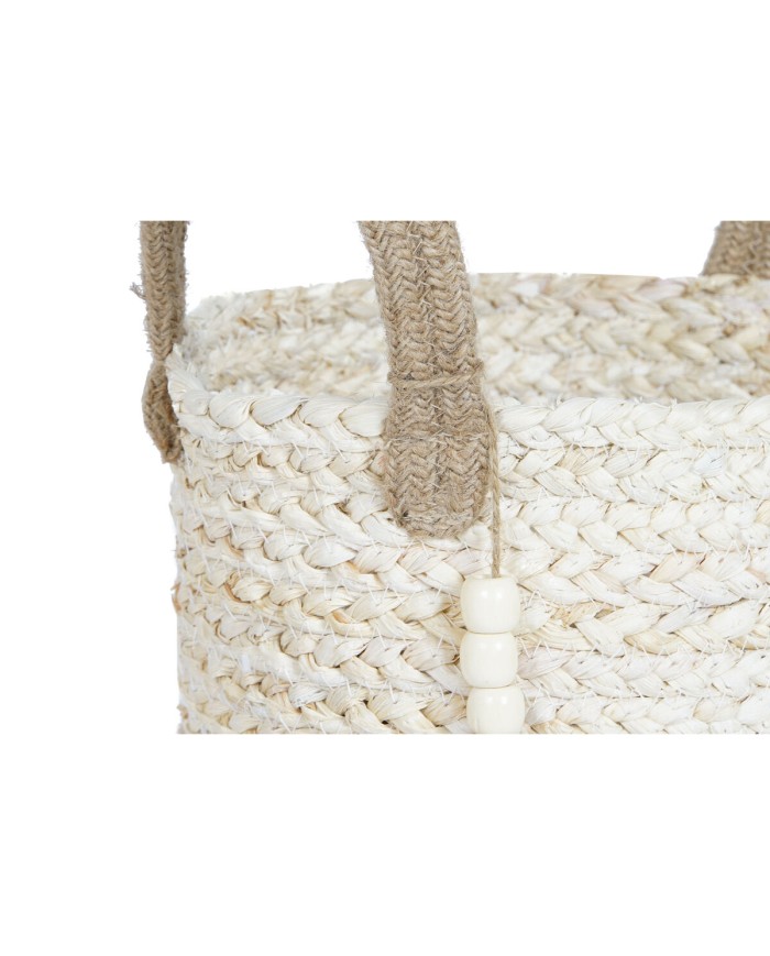 Set di Cestini Home ESPRIT Naturale Marrone Chiaro Juta Moderno 40 x 40 x 41 cm Set di Cestini Home ESPRIT Naturale Marrone Chiaro Juta Moderno 40 x 40 x 41 cm