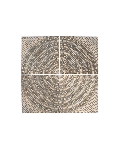 Decorazione da Parete Home ESPRIT Dorato Moderno 80 x 3,5 x 80 cm (4 Pezzi) Decorazione da Parete Home ESPRIT Dorato Moderno 80 x 3,5 x 80 cm (4 Pezzi)