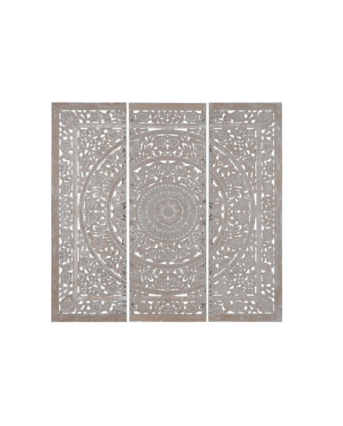 Testiera del Letto Home ESPRIT Grigio Legno MDF 180 x 3,5 x 180 cm Testiera del Letto Home ESPRIT Grigio Legno MDF 180 x 3,5 x 180 cm