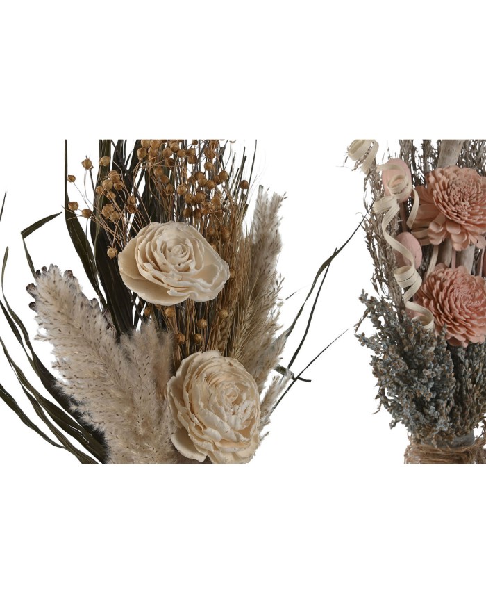 Mazzo Home ESPRIT Multicolore Naturale Cristallo Fiore secco 20 x 10 x 50 cm (3 Unità)