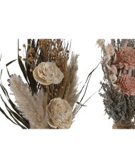 Mazzo Home ESPRIT Multicolore Naturale Cristallo Fiore secco 20 x 10 x 50 cm (3 Unità)