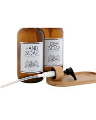 Dispenser di Sapone Home ESPRIT Ambra Naturale Bambù Cristallo 500 ml 7,5 x 7,5 x 20 cm Dispenser di Sapone Home ESPRIT Ambra Naturale Bambù Cristallo 500 ml 7,5 x 7,5 x 20 cm