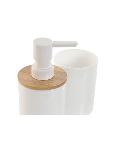 Set da Bagno Home ESPRIT Bianco Naturale Bambù polistirene 7 x 7 x 16 cm Set da Bagno Home ESPRIT Bianco Naturale Bambù polistirene 7 x 7 x 16 cm