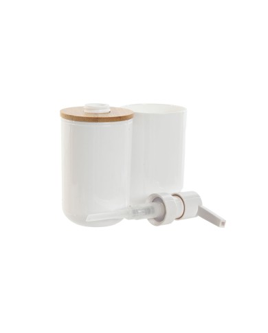 Set da Bagno Home ESPRIT Bianco Naturale Bambù polistirene 7 x 7 x 16 cm Set da Bagno Home ESPRIT Bianco Naturale Bambù polistirene 7 x 7 x 16 cm