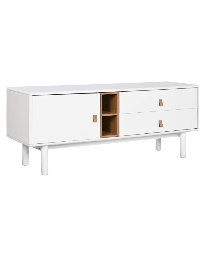 Mobile TV Home ESPRIT Bianco Naturale polipropilene Legno MDF 140 x 40 x 55 cm