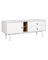 Mobile TV Home ESPRIT Bianco Naturale polipropilene Legno MDF 140 x 40 x 55 cm