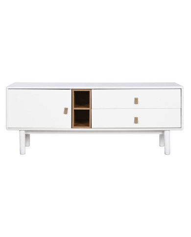 Mobile TV Home ESPRIT Bianco Naturale polipropilene Legno MDF 140 x 40 x 55 cm Mobile TV Home ESPRIT Bianco Naturale polipropilene Legno MDF 140 x 40 x 55 cm