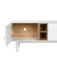 Mobile TV Home ESPRIT Bianco Naturale polipropilene Legno MDF 140 x 40 x 55 cm