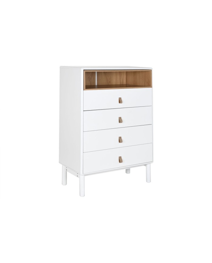 Cassettiera Home ESPRIT Bianco Naturale polipropilene Legno MDF 80 x 40 x 117 cm Cassettiera Home ESPRIT Bianco Naturale polipropilene Legno MDF 80 x 40 x 117 cm