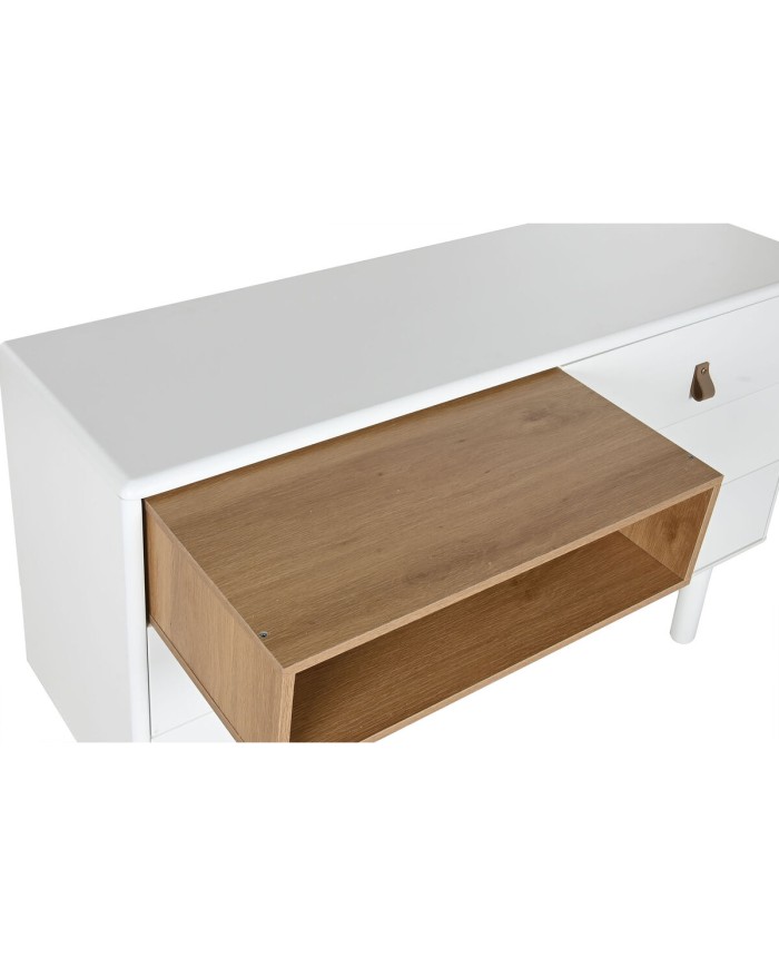 Cassettiera Home ESPRIT Bianco Naturale polipropilene Legno MDF 120 x 40 x 75 cm Cassettiera Home ESPRIT Bianco Naturale polipropilene Legno MDF 120 x 40 x 75 cm