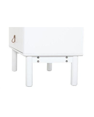 Cassettiera Home ESPRIT Bianco Naturale polipropilene Legno MDF 80 x 40 x 117 cm