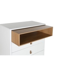 Cassettiera Home ESPRIT Bianco Naturale polipropilene Legno MDF 80 x 40 x 117 cm Cassettiera Home ESPRIT Bianco Naturale polipropilene Legno MDF 80 x 40 x 117 cm