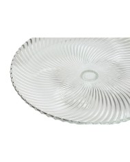 Piatto da pranzo Home ESPRIT Trasparente Cristallo 31 x 31 x 9,5 cm