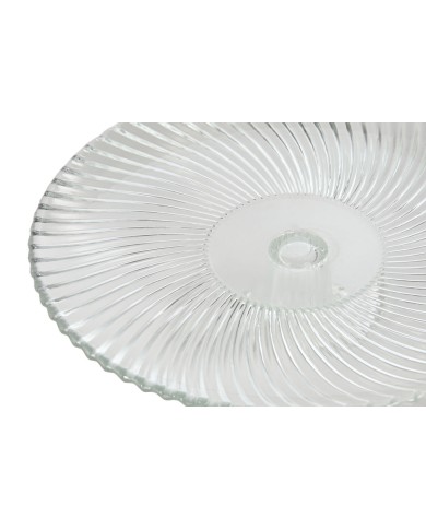 Piatto da pranzo Home ESPRIT Trasparente Cristallo 26 x 26 x 8 cm