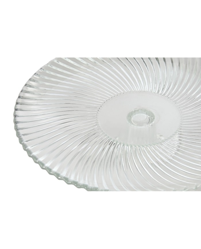 Piatto da pranzo Home ESPRIT Trasparente Cristallo 26 x 26 x 8 cm Piatto da pranzo Home ESPRIT Trasparente Cristallo 26 x 26 x 8 cm