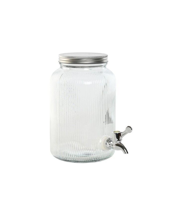 Dispenser di Acqua Home ESPRIT Trasparente Metallo Silicone Cristallo ABS 15 x 20 x 23 cm