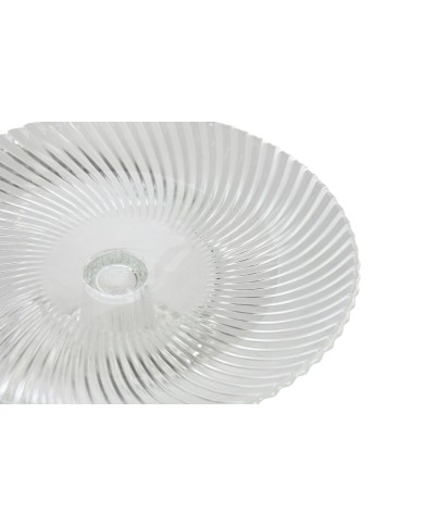 Piatto da pranzo Home ESPRIT Trasparente Cristallo 20,5 x 20,5 x 7,5 cm