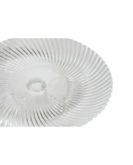 Piatto da pranzo Home ESPRIT Trasparente Cristallo 20,5 x 20,5 x 7,5 cm