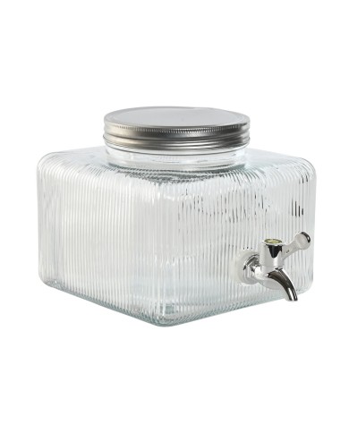 Dispenser di Acqua Home ESPRIT Trasparente Metallo Silicone Cristallo ABS 3,5 L 19 x 25 x 16 cm Dispenser di Acqua Home ESPRIT Trasparente Metallo Silicone Cristallo ABS 3,5 L 19 x 25 x 16 cm