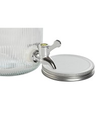 Dispenser di Acqua Home ESPRIT Trasparente Metallo Silicone Cristallo ABS 15 x 20 x 23 cm