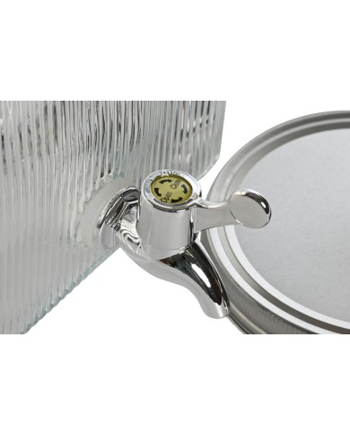 Dispenser di Acqua Home ESPRIT Trasparente Metallo Silicone Cristallo ABS 3,5 L 19 x 25 x 16 cm Dispenser di Acqua Home ESPRIT Trasparente Metallo Silicone Cristallo ABS 3,5 L 19 x 25 x 16 cm