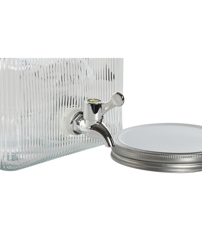 Dispenser di Acqua Home ESPRIT Trasparente Metallo Silicone Cristallo ABS 3,5 L 19 x 25 x 16 cm Dispenser di Acqua Home ESPRIT Trasparente Metallo Silicone Cristallo ABS 3,5 L 19 x 25 x 16 cm