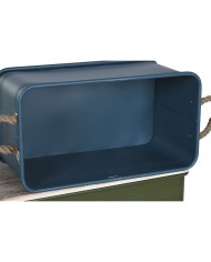 Set di Bauli Home ESPRIT Metallo Legno di abete 68 x 36 x 33 cm (3 Unità)