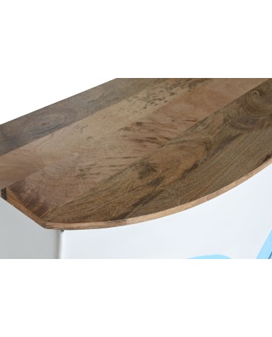 Mobile bar Home ESPRIT Bianco Marrone Turchese 157 x 52 x 90 cm Mobile bar Home ESPRIT Bianco Marrone Turchese 157 x 52 x 90 cm