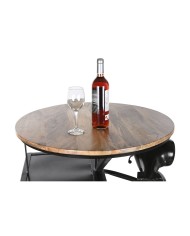 Tavolo aggiuntivo Home ESPRIT Marrone Nero Ferro Legno di mango 116 x 72 x 110 cm