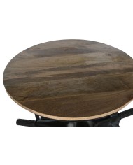 Tavolo aggiuntivo Home ESPRIT Marrone Nero Ferro Legno di mango 116 x 72 x 110 cm