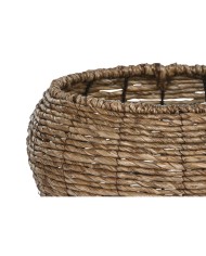 Set di vasi da fiori Home ESPRIT Marrone Metallo Fibra 41 x 41 x 32 cm