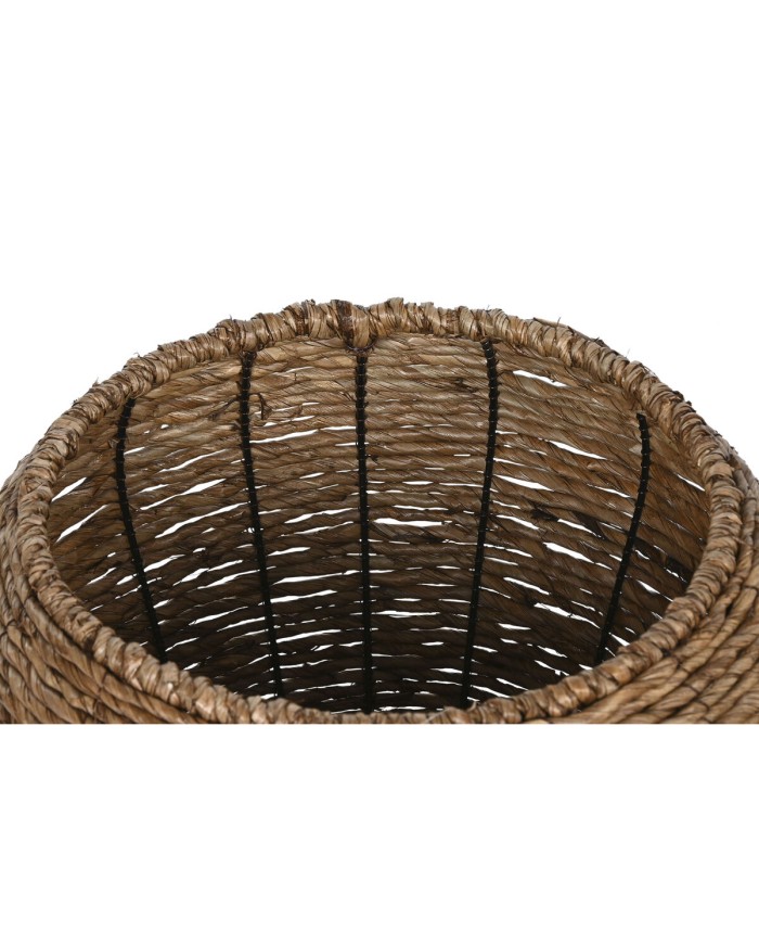 Set di vasi da fiori Home ESPRIT Marrone Metallo Fibra 41 x 41 x 32 cm