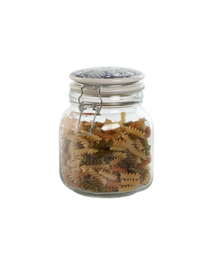 Set di 4 Barattoli Home ESPRIT Azzurro Bianco Metallo Silicone Cristallo Gres 800 ml 1 L 1,5 L 2,2 L 4 Pezzi Set di 4 Barattoli Home ESPRIT Azzurro Bianco Metallo Silicone Cristallo Gres 800 ml 1 L 1,5 L 2,2 L 4 Pezzi