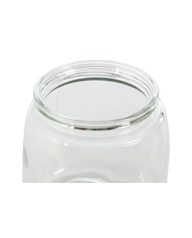 Barattolo Home ESPRIT Trasparente Naturale Silicone Cristallo legno di faggio 1,9 L