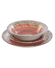 Servizio di Piatti Home ESPRIT Giallo Azzurro Rosso Gres Righe Mediterraneo 27,5 x 27,5 x 2,8 cm 18 Pezzi Servizio di Piatti Home ESPRIT Giallo Azzurro Rosso Gres Righe Mediterraneo 27,5 x 27,5 x 2,8 cm 18 Pezzi