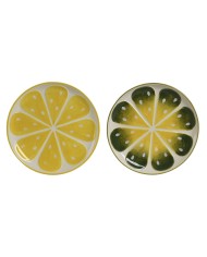 Piatto da pranzo Home ESPRIT Giallo Verde Gres Limone 22,5 x 22,5 x 2,5 cm (2 Unità) Piatto da pranzo Home ESPRIT Giallo Verde Gres Limone 22,5 x 22,5 x 2,5 cm (2 Unità)