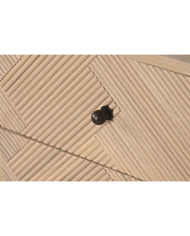 Comodino Home ESPRIT Naturale Legno di paulownia Legno MDF 42 x 34 x 70 cm