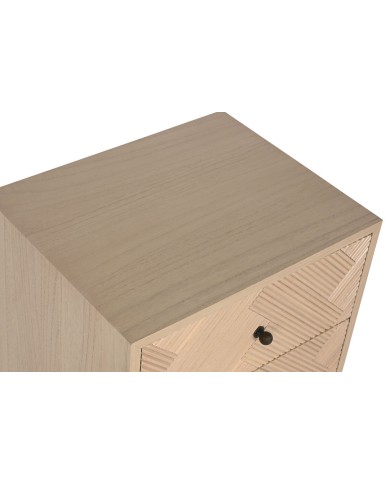 Comodino Home ESPRIT Naturale Legno di paulownia Legno MDF 42 x 34 x 70 cm