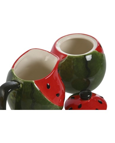 Porta latte e zucchero Home ESPRIT Rosso Verde Gres 11,5 x 9 x 11 cm 2 Pezzi Porta latte e zucchero Home ESPRIT Rosso Verde Gres 11,5 x 9 x 11 cm 2 Pezzi