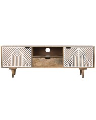 Mobile TV Home ESPRIT Bianco Legno di mango 160 x 41 x 55 cm Mobile TV Home ESPRIT Bianco Legno di mango 160 x 41 x 55 cm