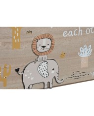 Scatola Decorativa Home ESPRIT Multicolore Naturale Legno MDF 36 x 21 x 18 cm