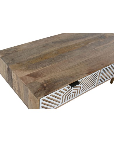 Tavolino da Caffè Home ESPRIT Bianco Legno di mango 115 x 60 x 40 cm