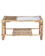 Tavolino da Caffè Home ESPRIT Naturale Bambù Rattan 76 x 46 x 40 cm