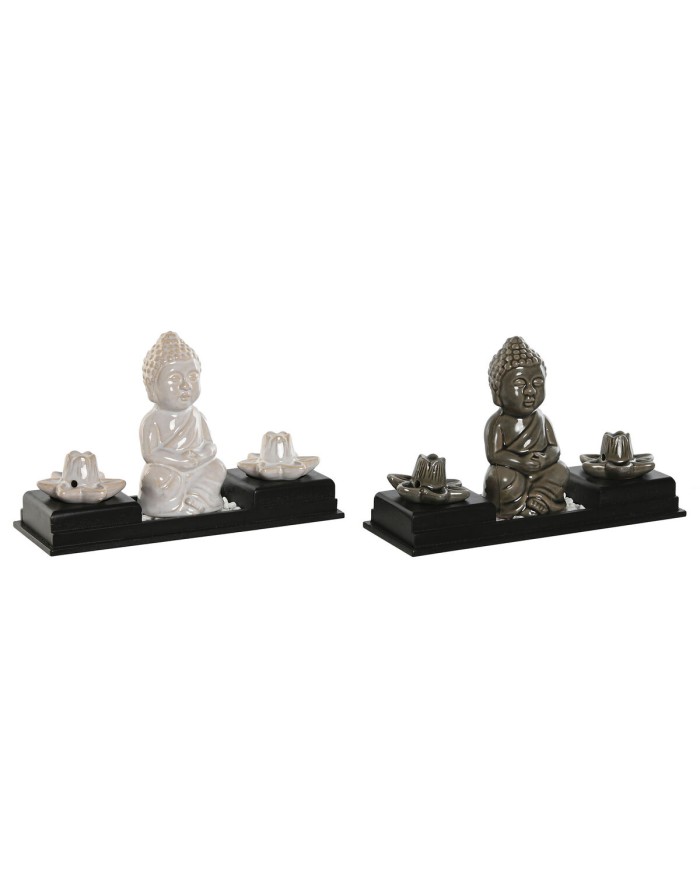 Bruciatore Home ESPRIT Ceramica Legno MDF Buddha 24 x 8 x 14 cm (2 Unità) Bruciatore Home ESPRIT Ceramica Legno MDF Buddha 24 x 8 x 14 cm (2 Unità)