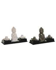 Bruciatore Home ESPRIT Ceramica Legno MDF Buddha 24 x 8 x 14 cm (2 Unità) Bruciatore Home ESPRIT Ceramica Legno MDF Buddha 24 x 8 x 14 cm (2 Unità)